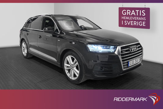 Audi Q7 3.0 TDI Q S-Line 7-Sits Pano BOSE Luftfj Mocka Drag