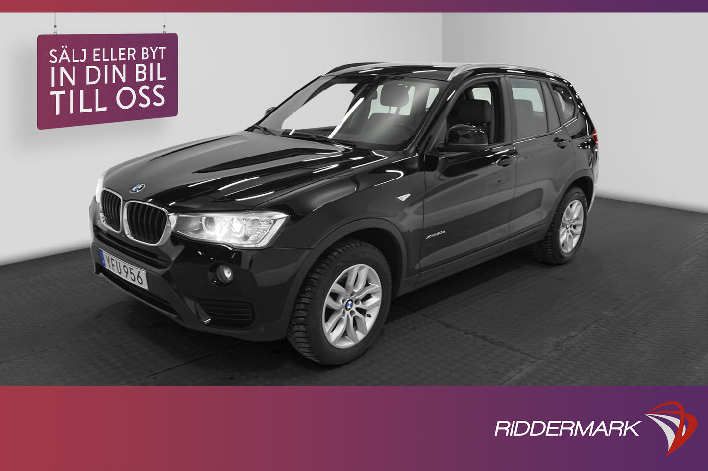 BMW X3 xDrive20d 190hk Navi B-kamera Skinn