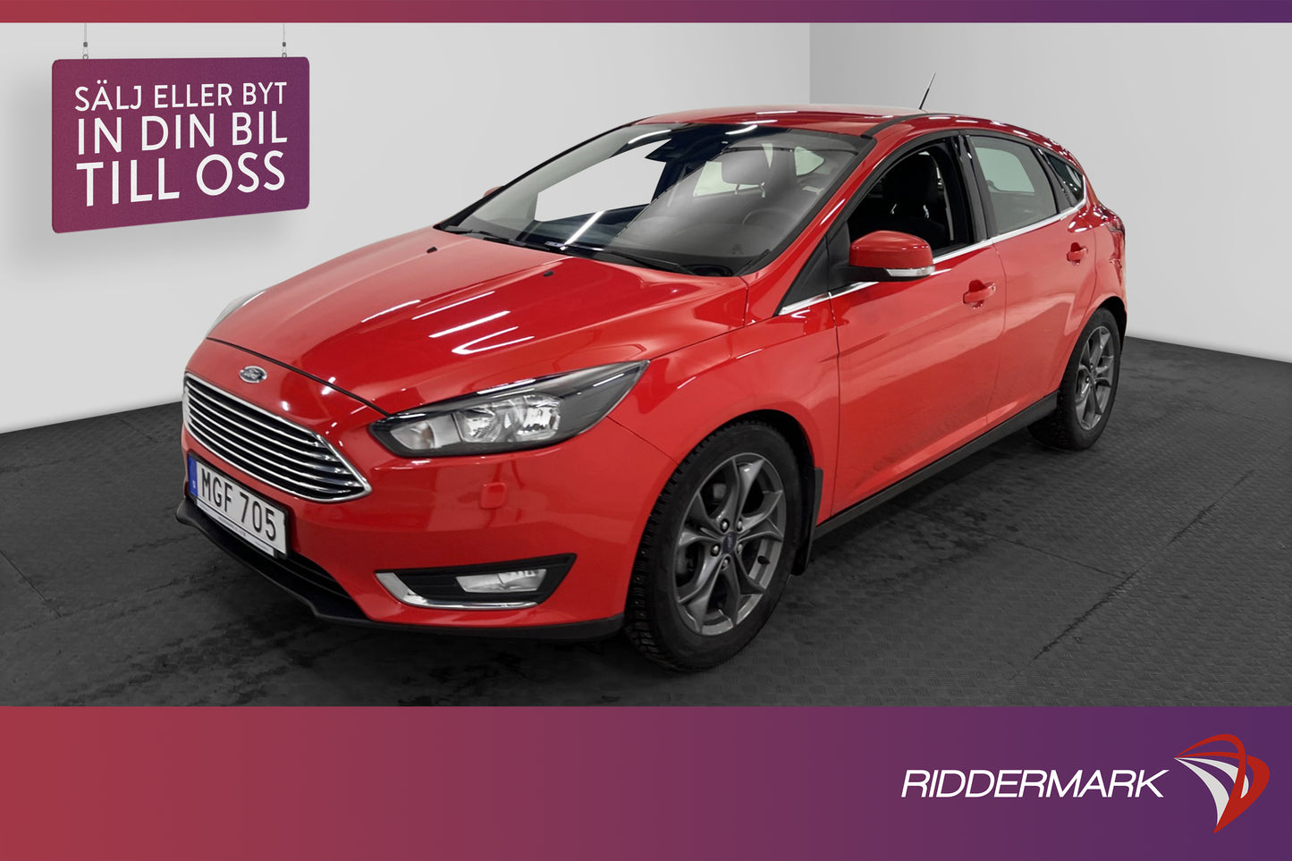 Ford Focus 1.0 EcoBoost 125hk Titanium Dragkrok Sensorer