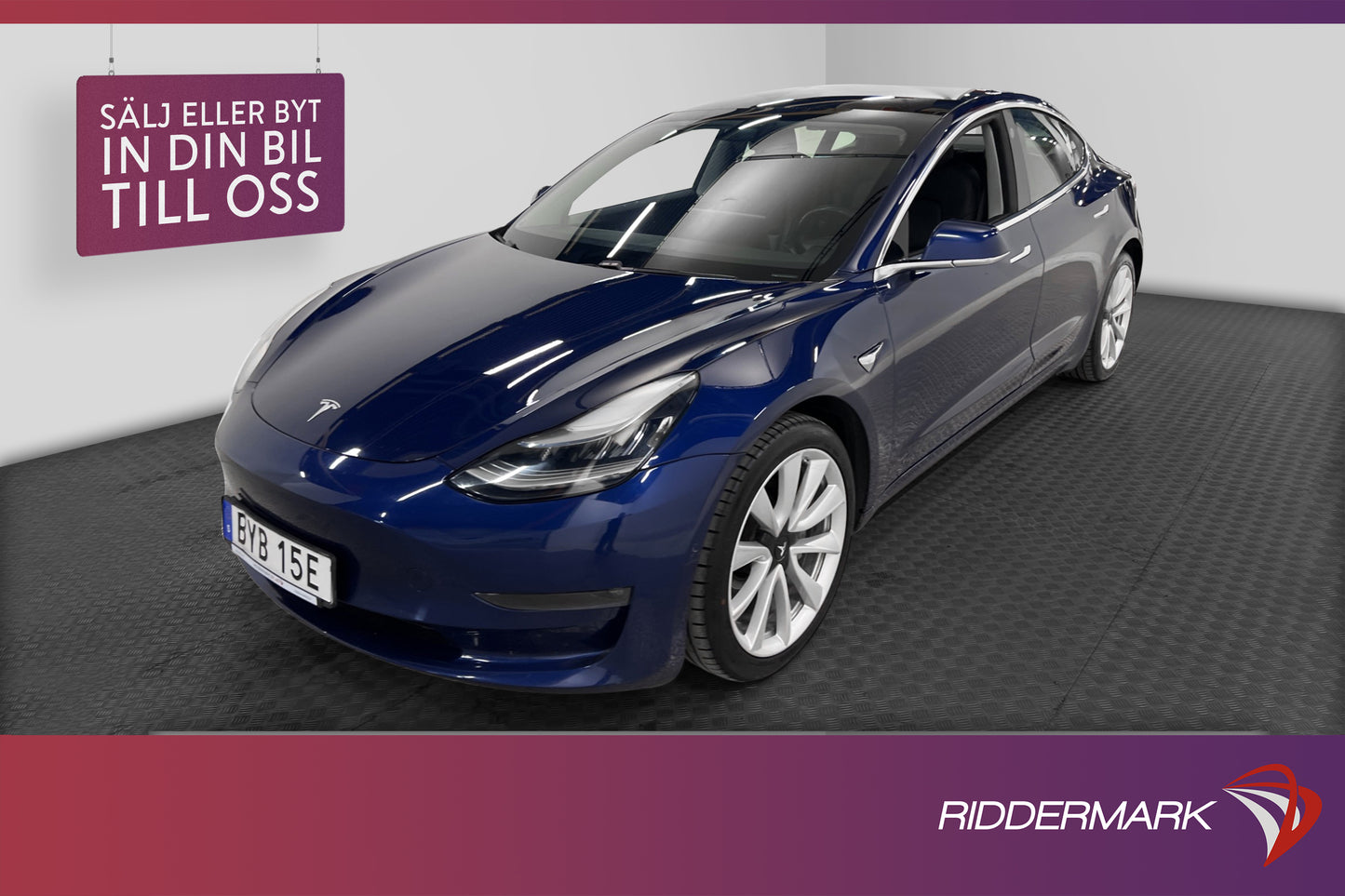 Tesla Model 3 Long Range AWD 440hk Svensksåld Moms