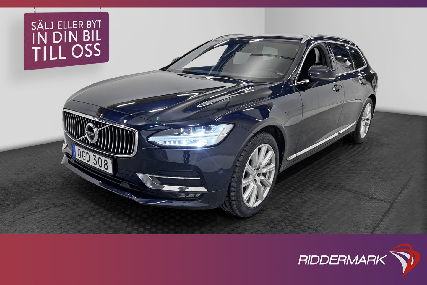 Volvo V90 D4 190hk Inscription Pano VOC HUD 360° Skinn Drag