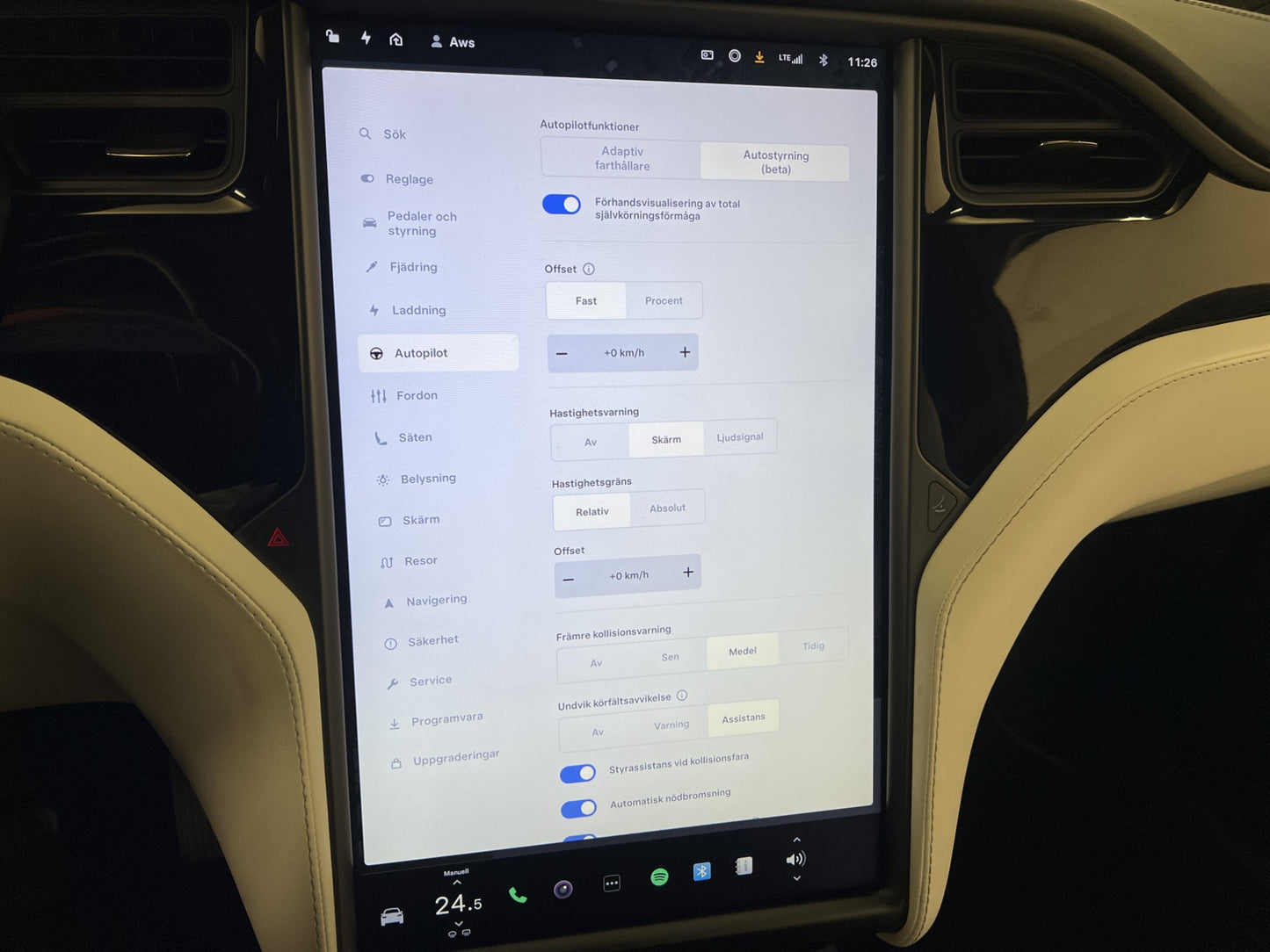 Tesla Model X Long Range 423hk 6-sits Sv.Såld Autopilot Drag