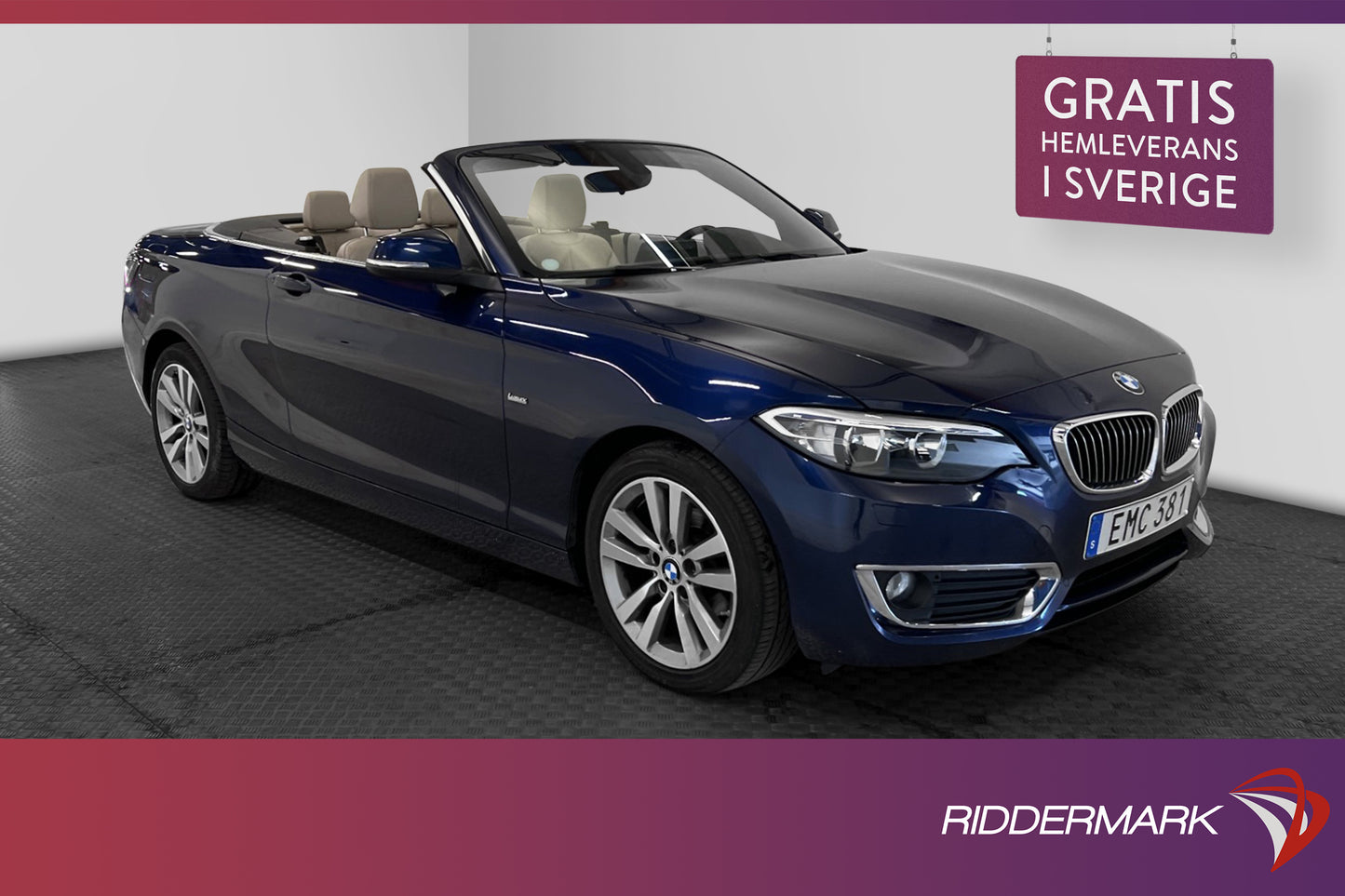 BMW 218i Cabriolet Luxury Line Skinn Keyless P-Sensorer