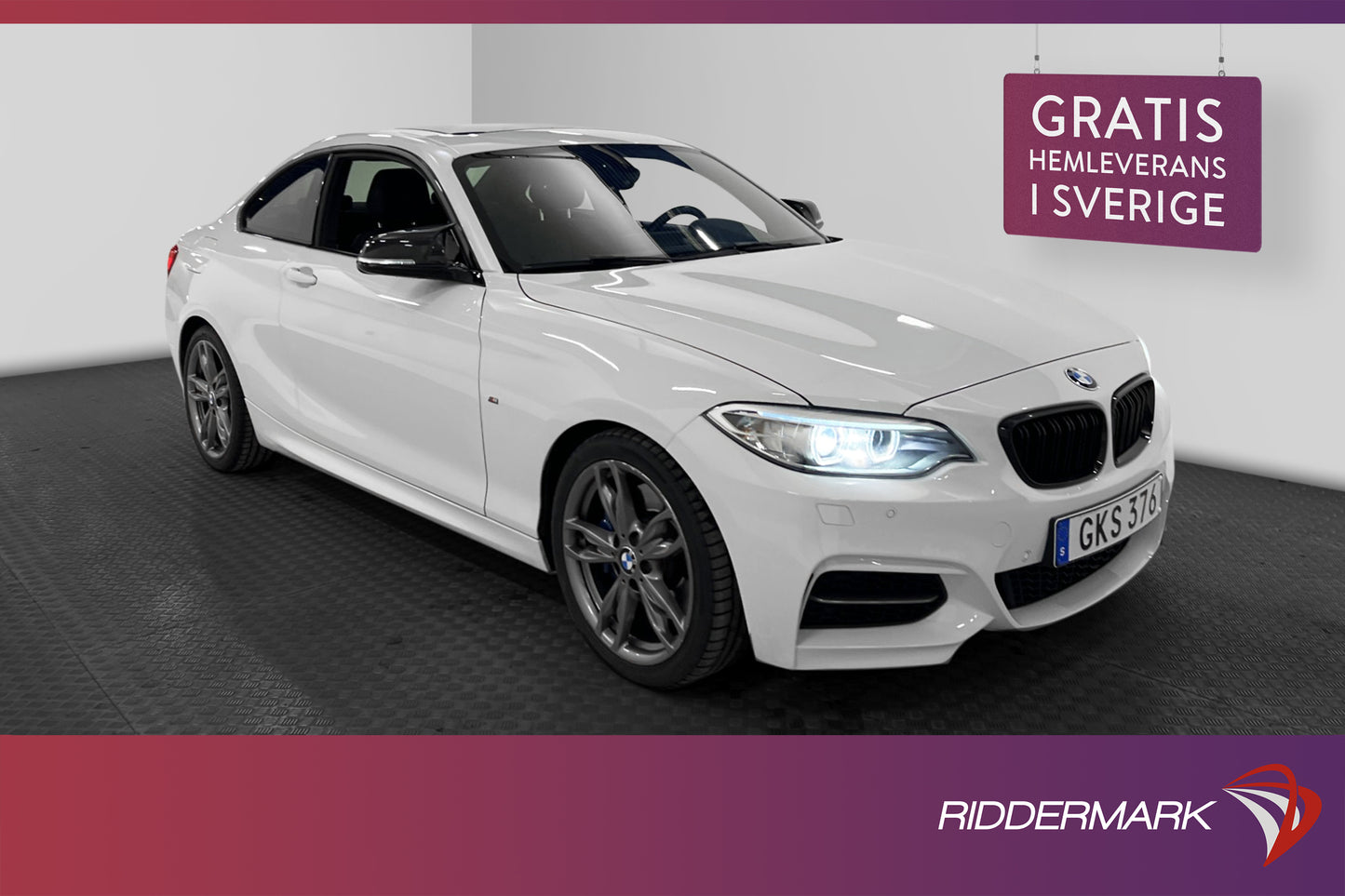 BMW M235i Coupé H/K B-kamera P-värme Navi Taklucka 326hk