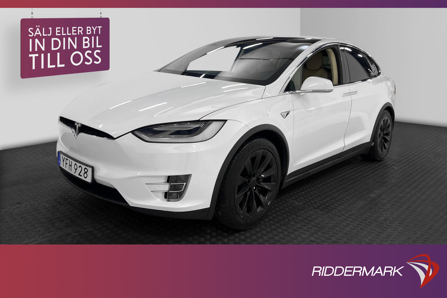 Tesla Model X P100D 611hk Uppg-AP Luftfj Ludicrous Drag MOMS