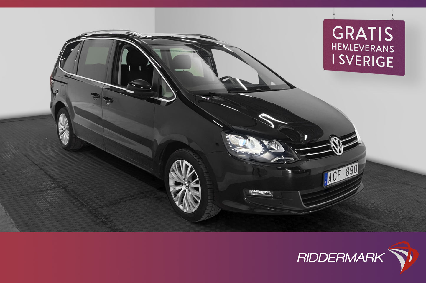 Volkswagen Sharan 2.0 TDI 140hk 7-sits Pano Värm Navi B-Kam