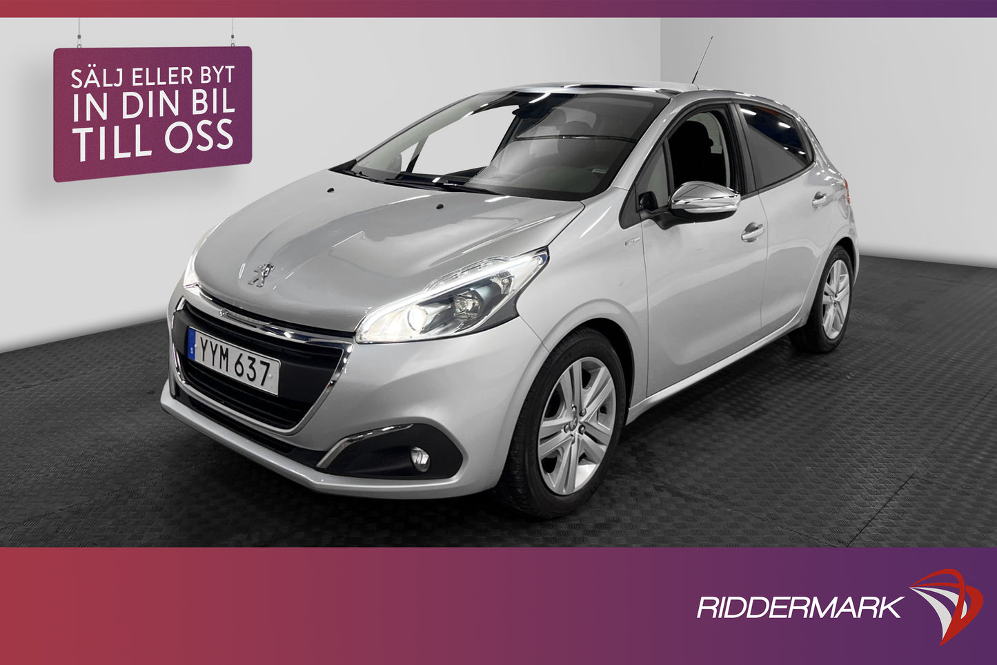 Peugeot 208 1.2 VTi 82hk Style Pano Sensorer CarPlay Välserv