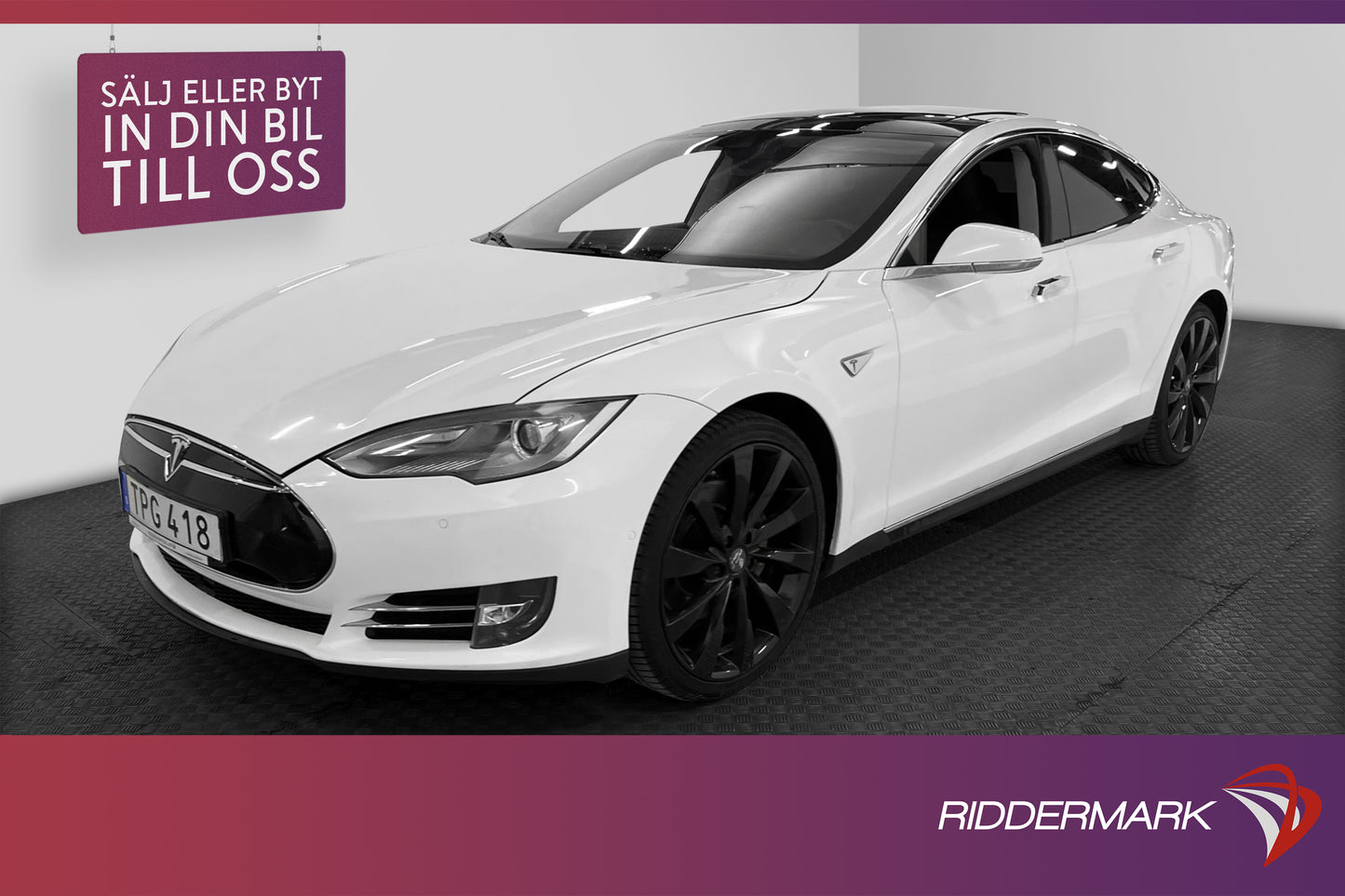 Tesla Model S 85 378hk FREE SUPERCHARGE Drag BKamera