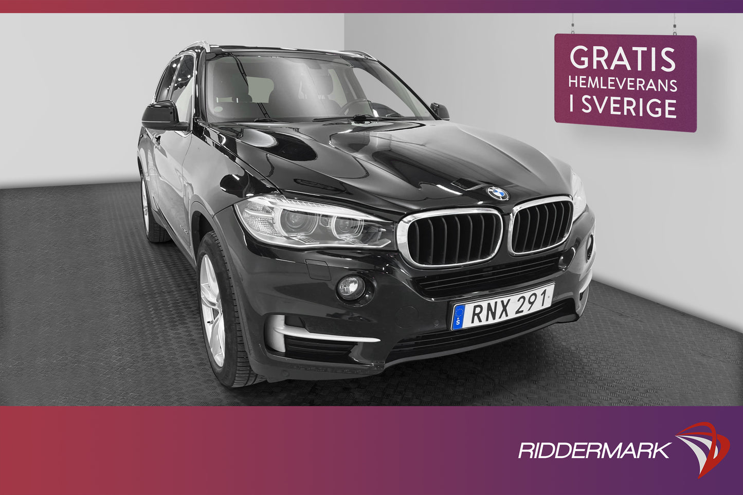 BMW X5 xDrive30d 258hk Skinn P-Sensorer Drag Navi