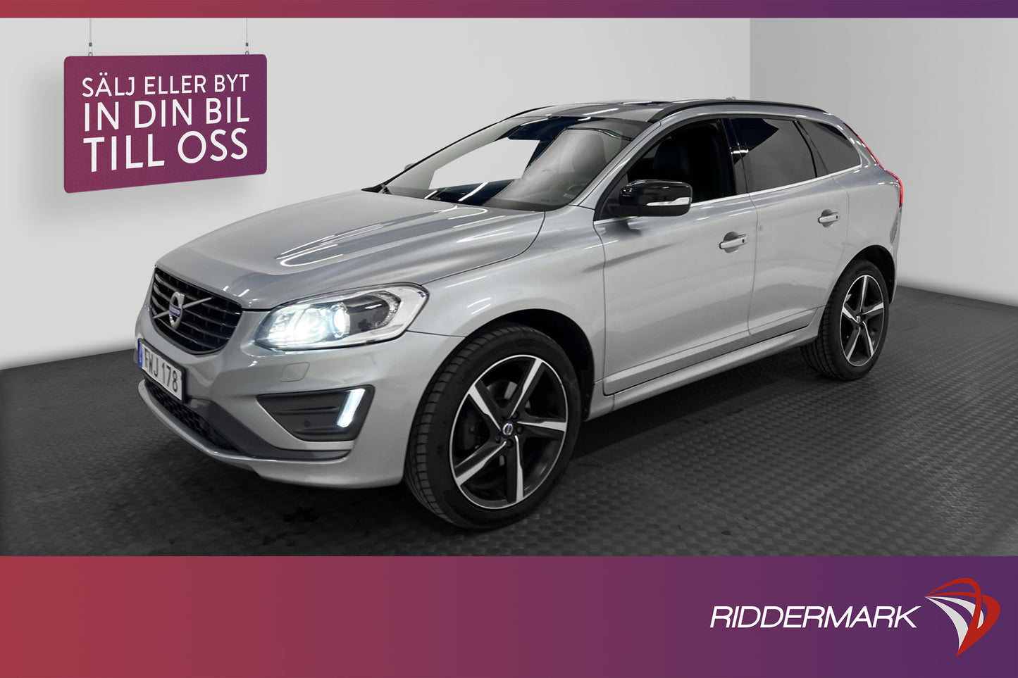 Volvo XC60 D4 190hk AWD R-Design D-värm VOC Pano Navi Skinn