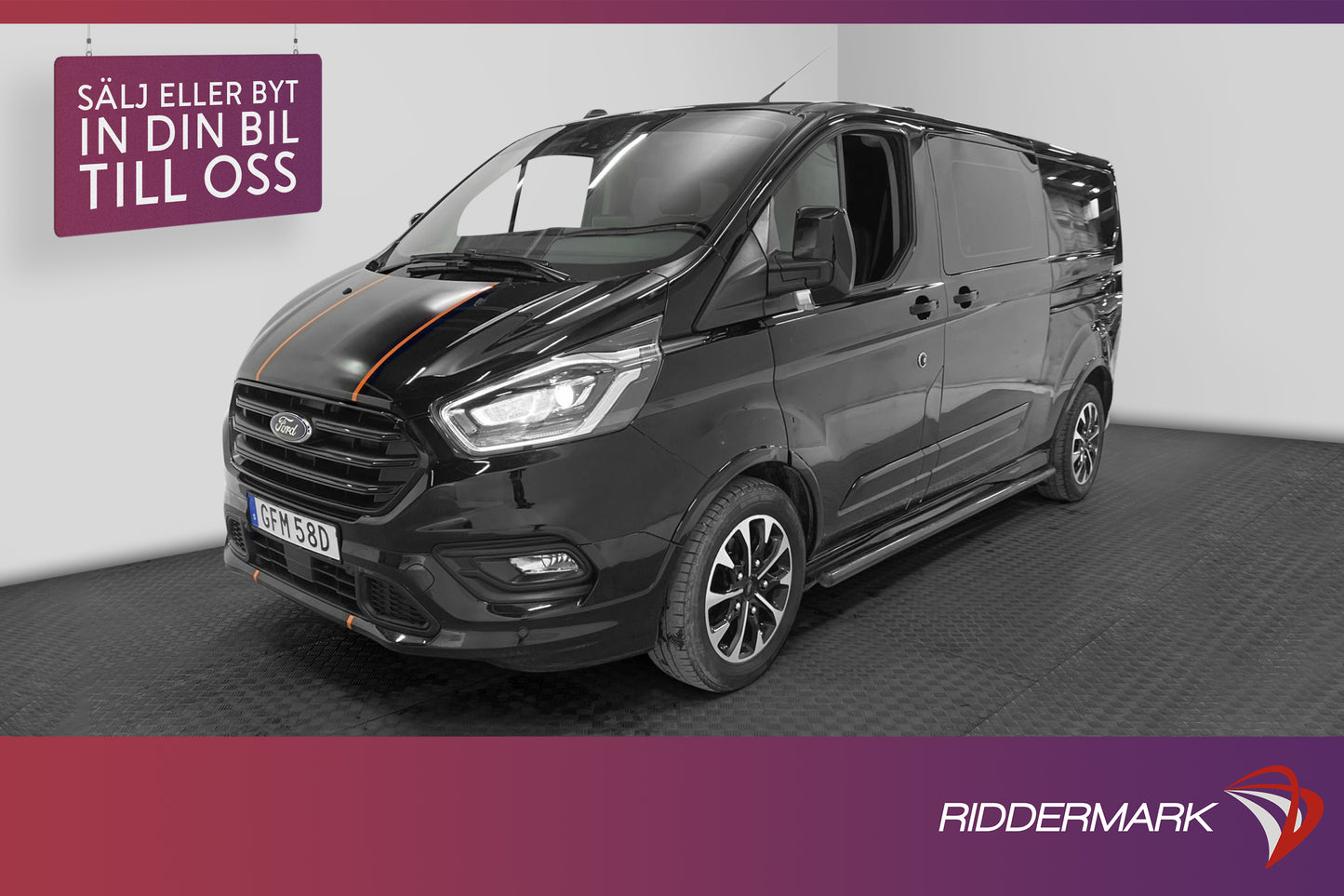 Ford Transit Custom CrewVan Sport  L2 Värmare V-inredd Moms