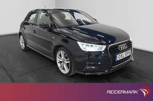 Audi A1 Sportback 1.0 TFSI 95hk S-Line 17" Värmare Välservad