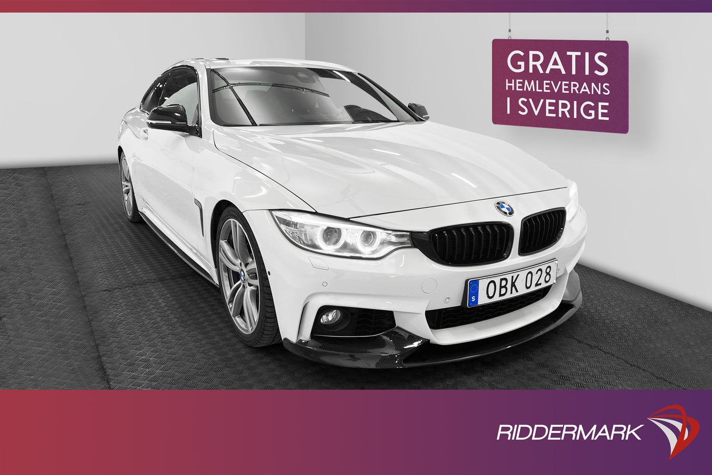 BMW 435i xDrive 306hk M Sport 360° H&K Navi Taklucka