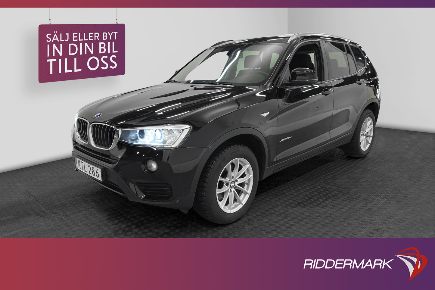 BMW X3 xDrive20d 190hk Navi Halvskinn Sensorer Drag Välserv