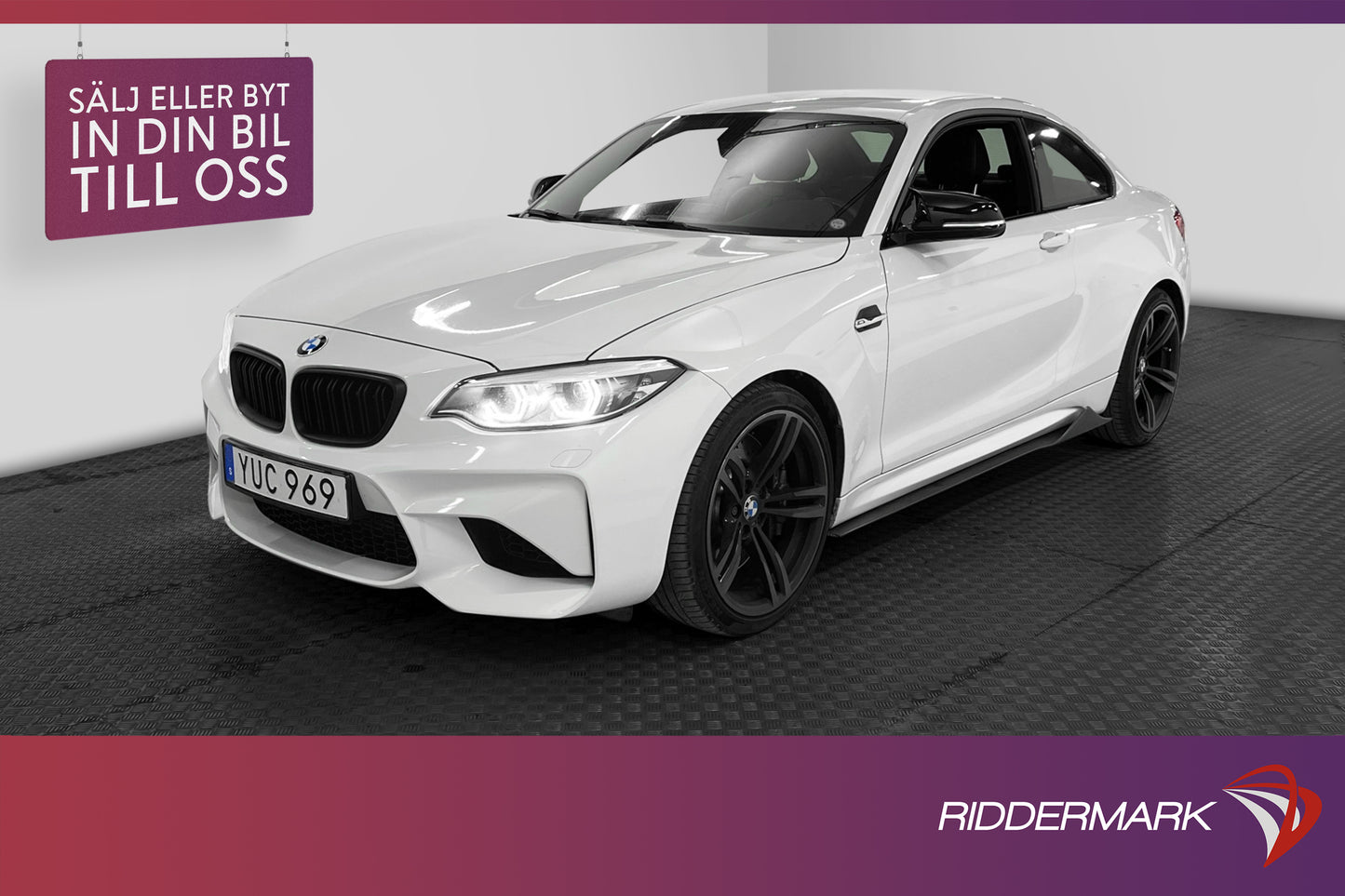 BMW M2 Coupé DCT 370hk Kamera HiFi Kolfiber Välserv Sv.såld