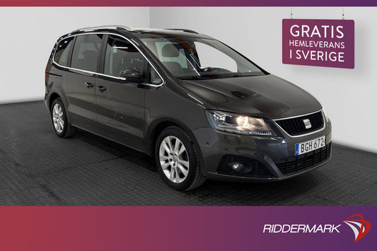 SEAT Alhambra TDI 4Drive 7-sits Pano Kamera Drag Navi Skinn