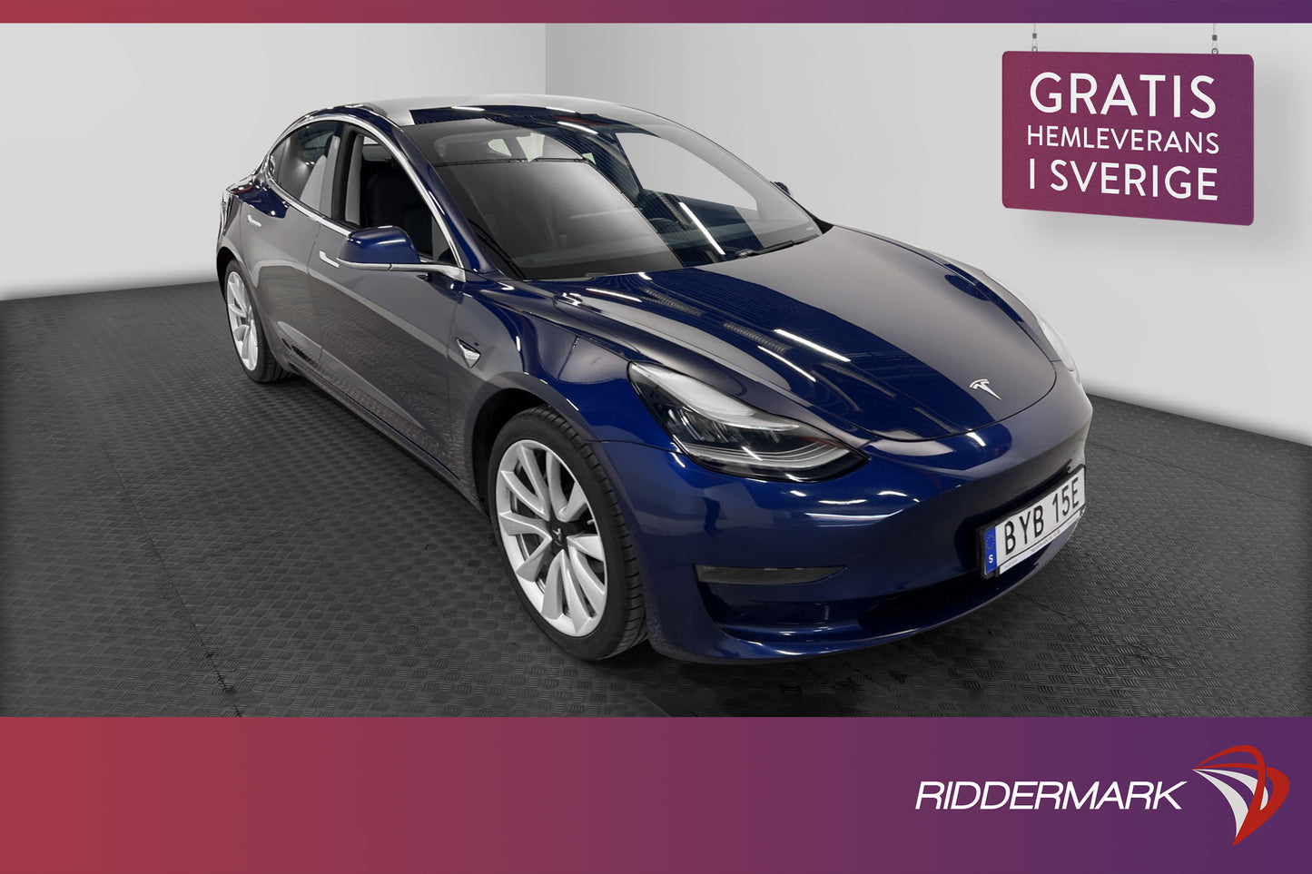 Tesla Model 3 Long Range AWD 440hk Svensksåld Moms