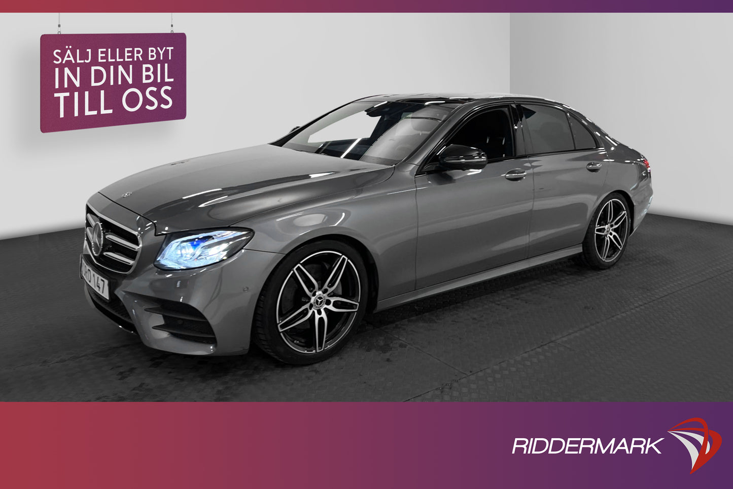 Mercedes-Benz E 220d AMG Pano Burmester Drag 360kamera 194hk