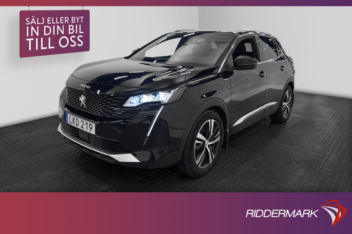 Peugeot 3008 GT HYBRID4 Plug-in AWD 300hk Pano Drag MOMS