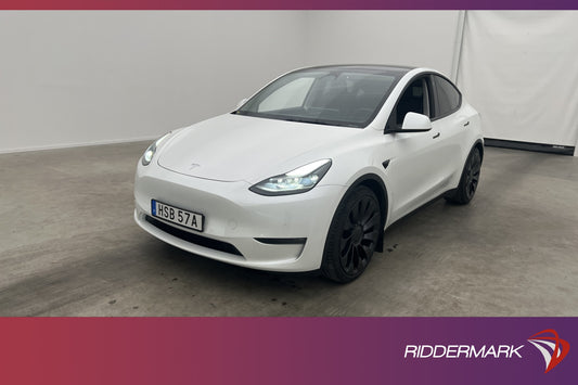 Tesla Model Y Performance AWD 534hk En-Bruk Panorama Sv.Såld