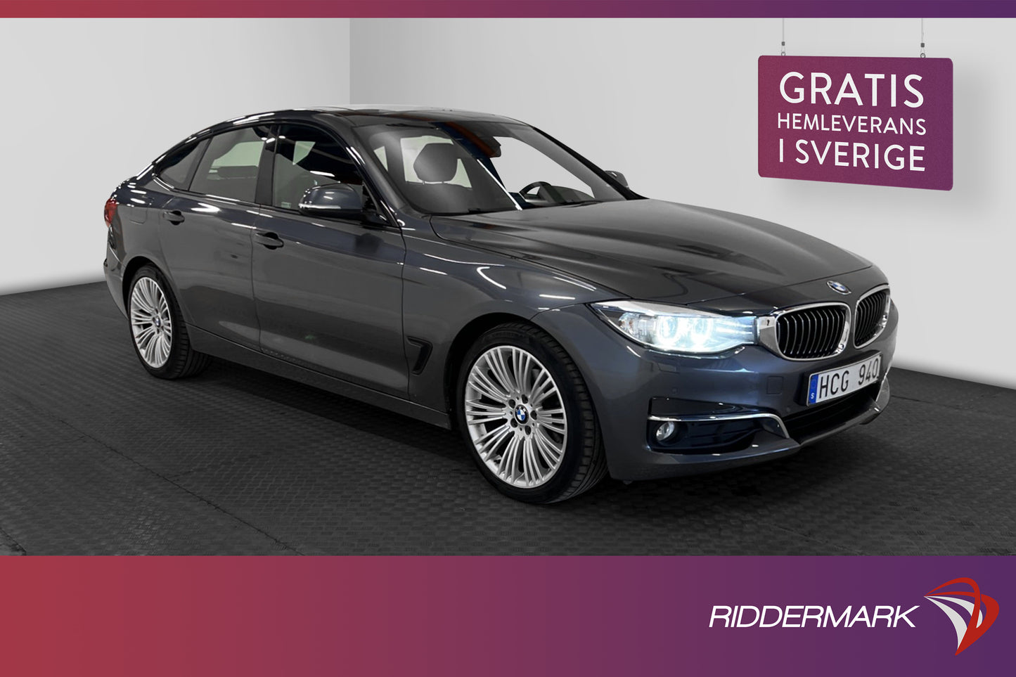 BMW 320d GT Luxury Line Navi Pano Skinn Drag H/K B-kam 184hk