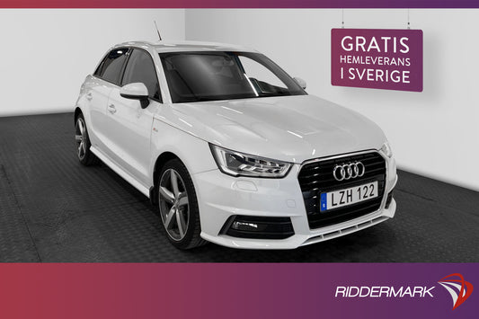 Audi A1 Sportback 1.0 TFSI 95hk S-line Välservad 0.38L/mil