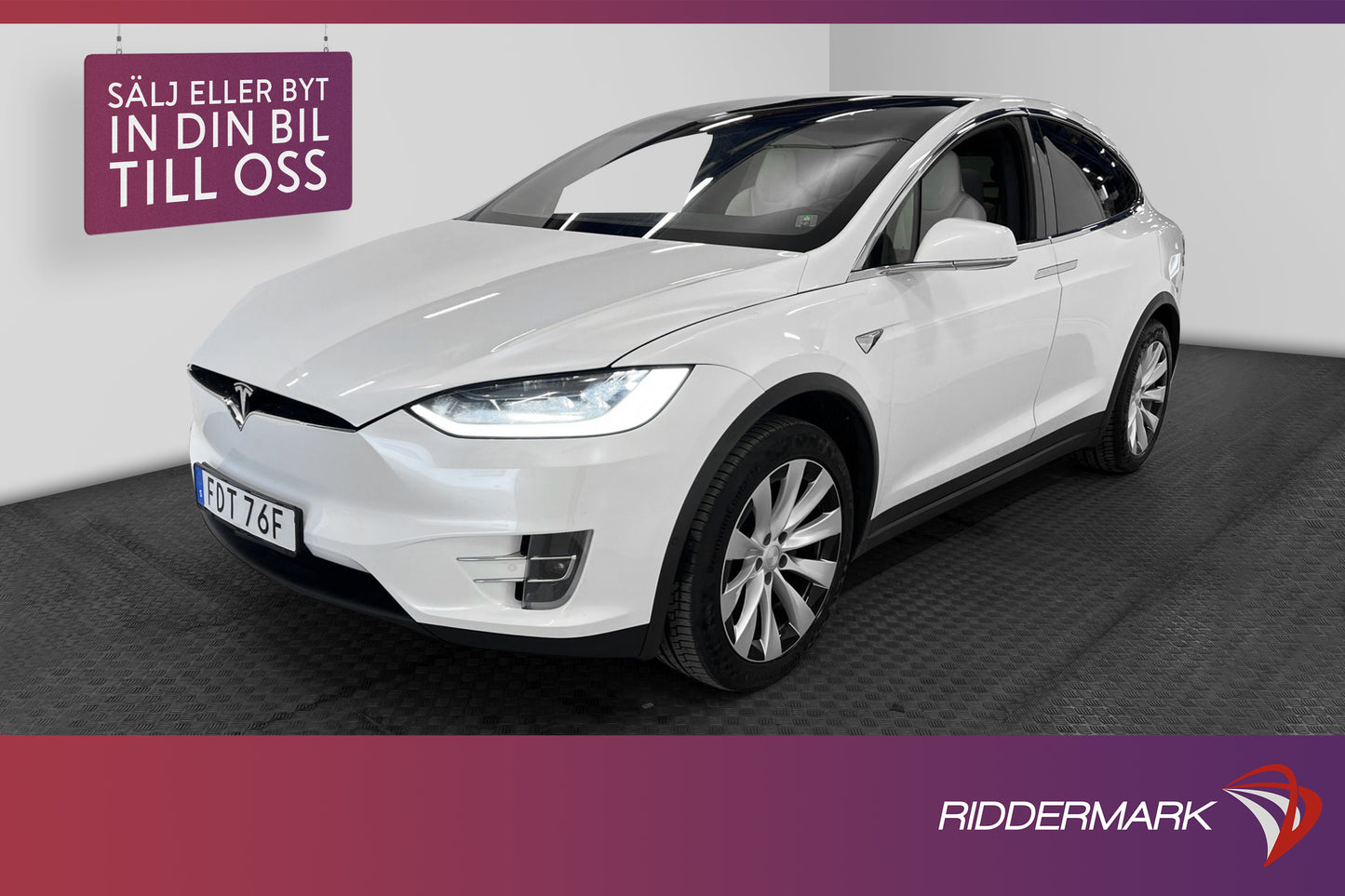 Tesla Model X Long Range 423hk Kamera Drag Skinn Navi MOMS