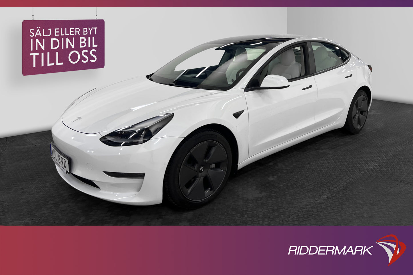 Tesla Model 3 Long Range AWD 440hk Svensksåld Drag Ljus inte