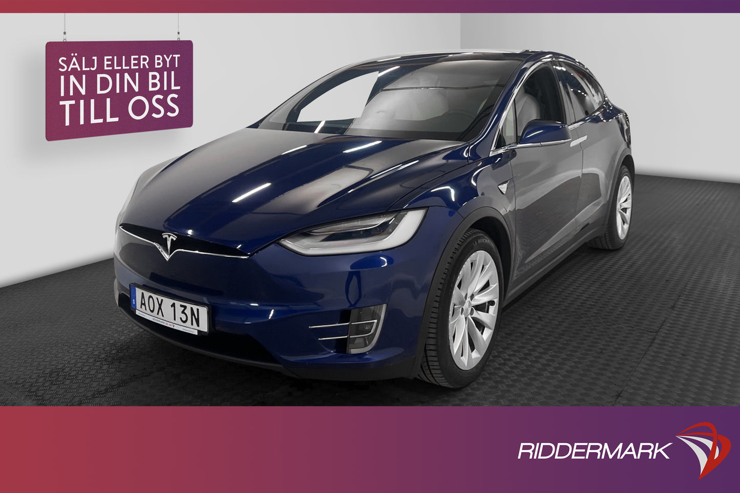 Tesla Model X Long Range 423hk Svensksåld 7 Sits Rattvär FSD