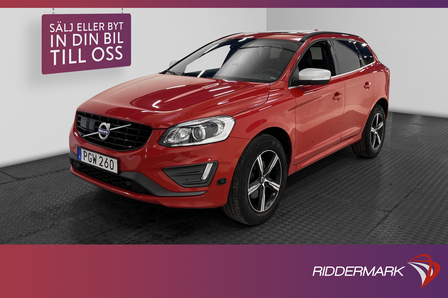 Volvo XC60 D4 AWD 190hk R-Design Pano Navi Skinn H/K Kamera