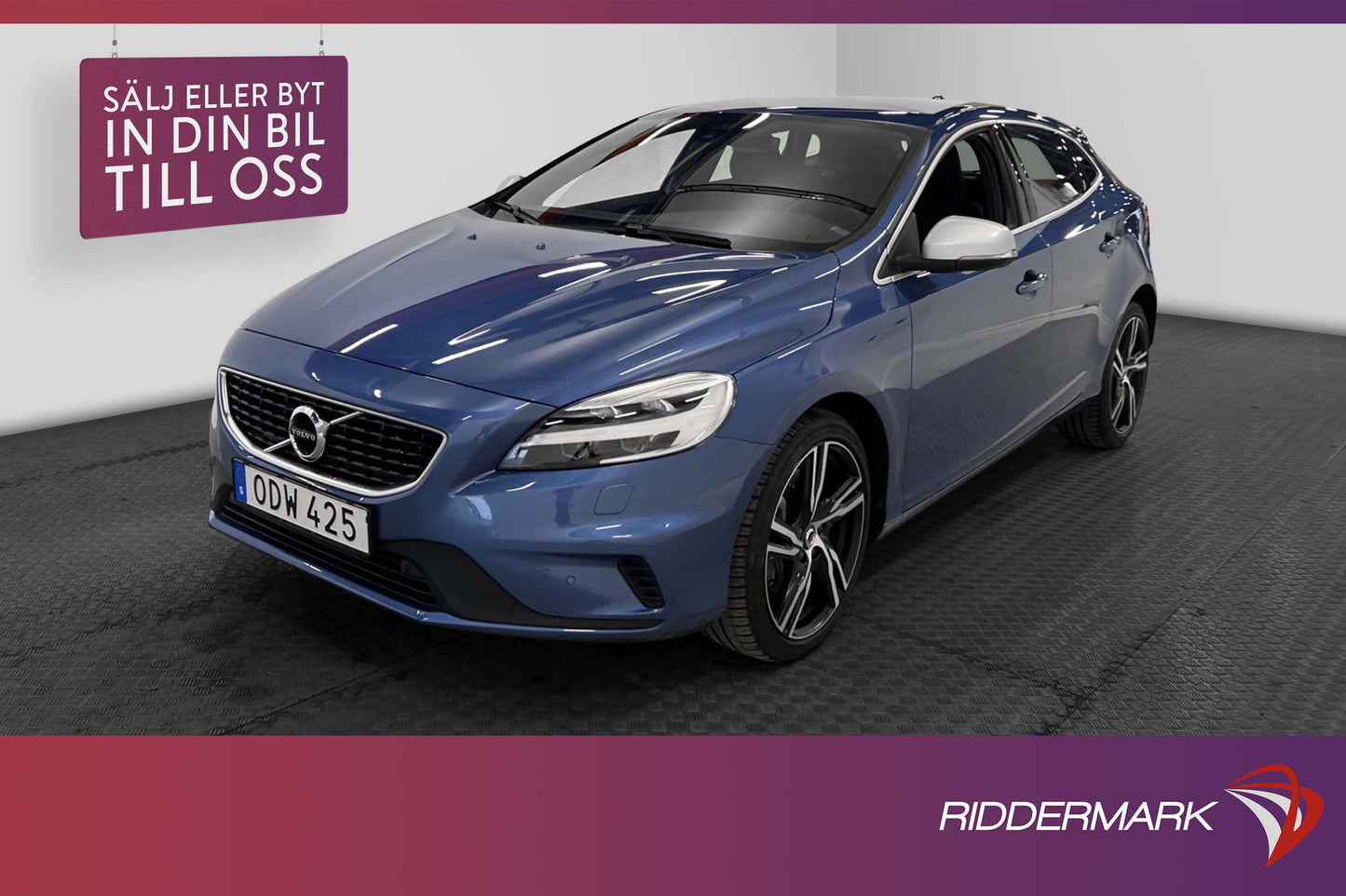 Volvo V40 T3 152hk R-Design Halvskinn P-sensorer Navi Lågmil