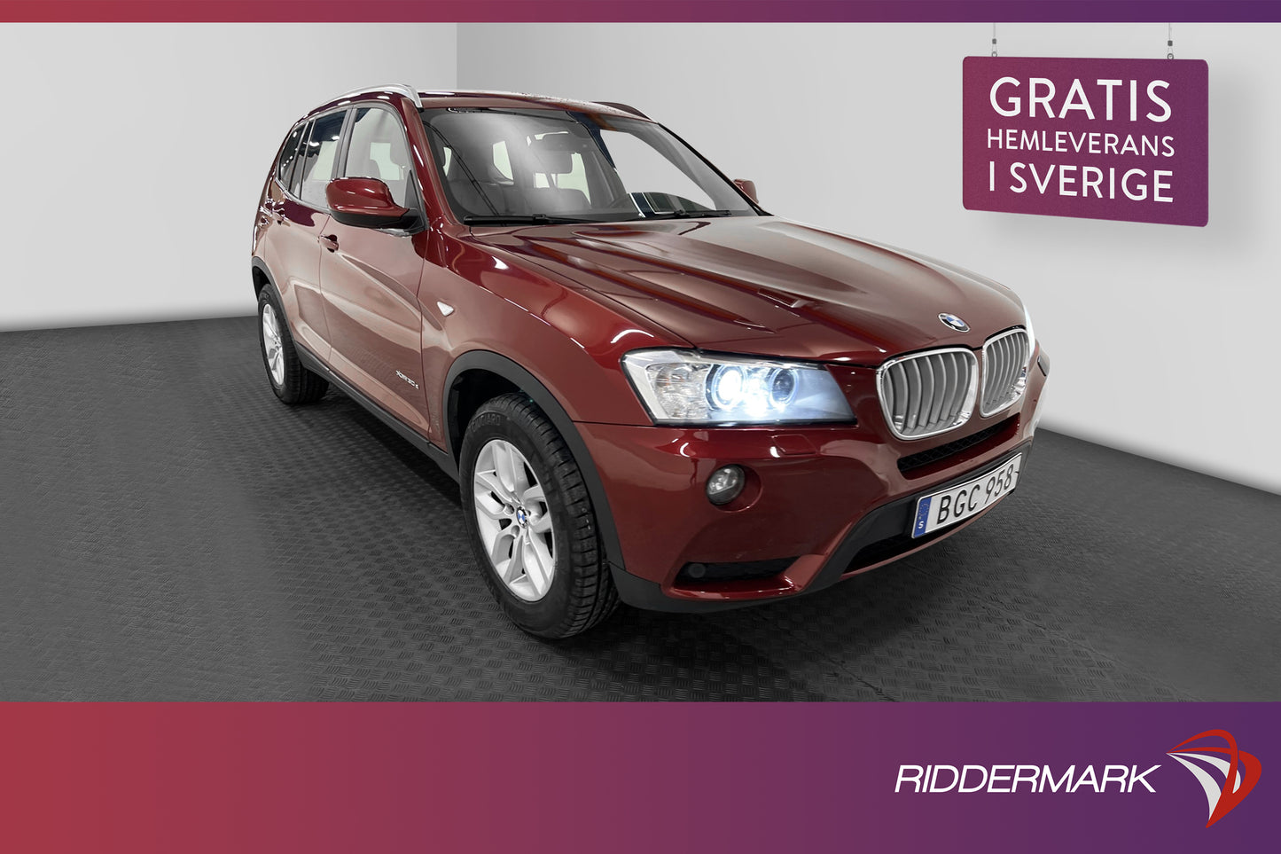 BMW X3 xDrive30d 258hk Kamera Navi Skinn Adap. Fjädring