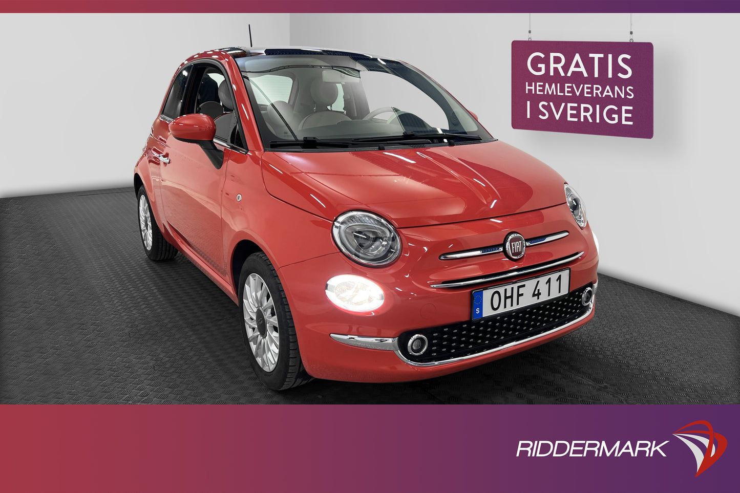 Fiat 500 1.2 Lounge Panorama Bytt kamrem Acc 448kr/år