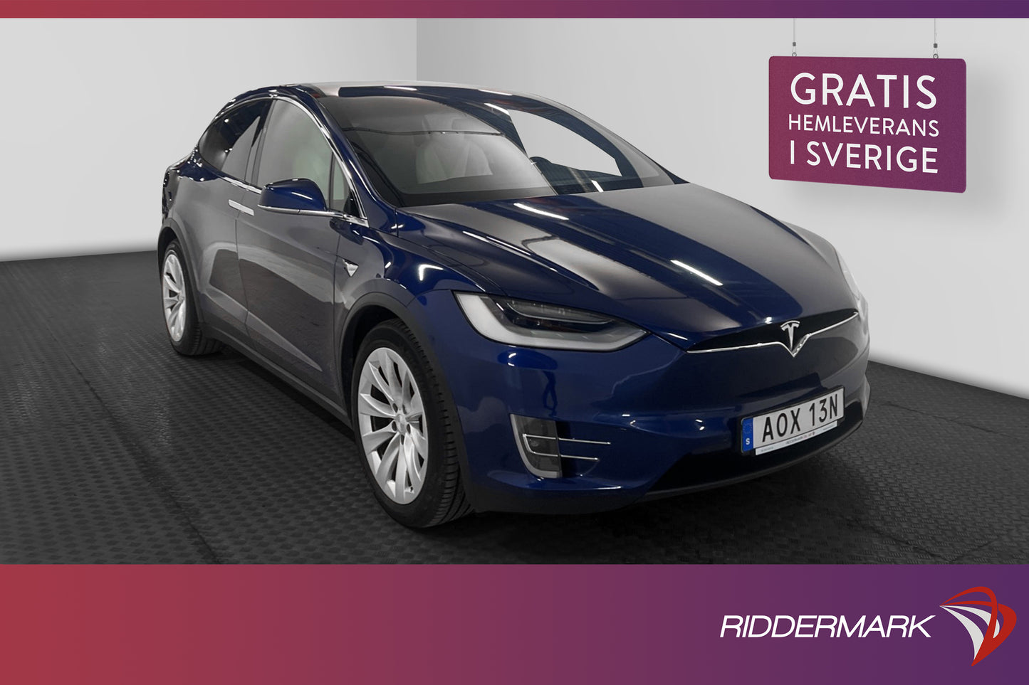 Tesla Model X Long Range 423hk Svensksåld 7 Sits Rattvär FSD