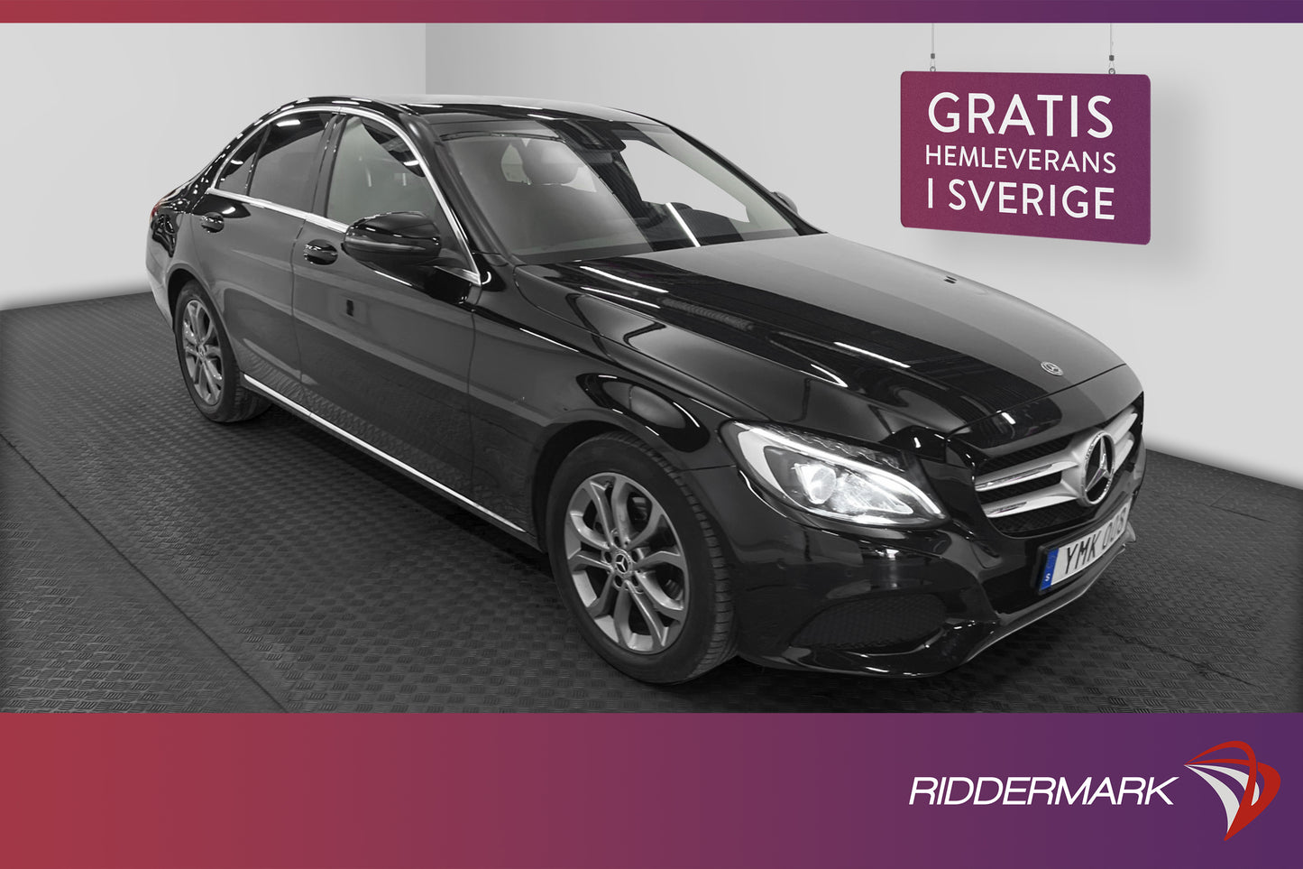 Mercedes-Benz C220d 170 hk P-sensorer Burmester LED Navi