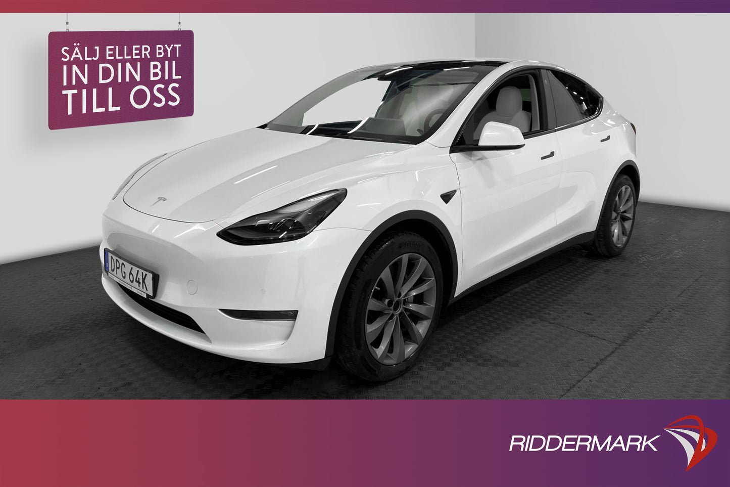 Tesla Model Y Long Range AWD 345hk Ljus interiör Dragkrok