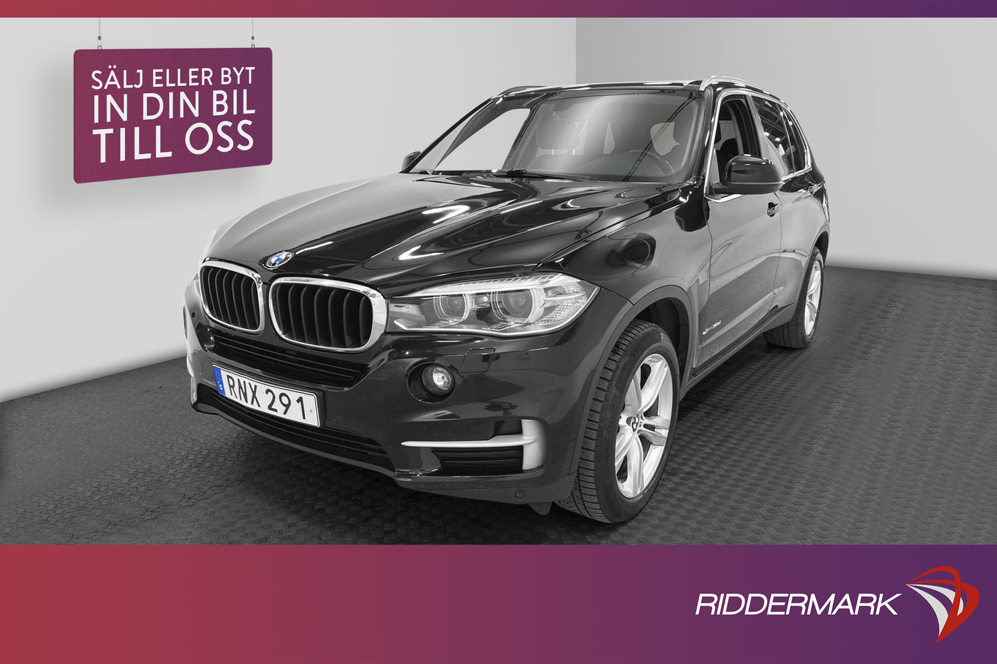 BMW X5 xDrive30d 258hk Skinn P-Sensorer Drag Navi