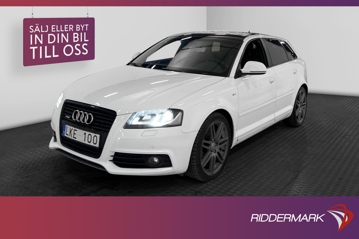 Audi A3 Sportback 2.0 TFSI Q 200hk  S-Line Pano BOSE Värmare