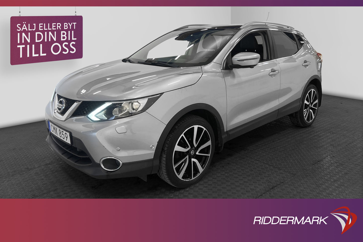 Nissan Qashqai 1.2 115hk Tekna Pano Värmare 360° Navi Drag