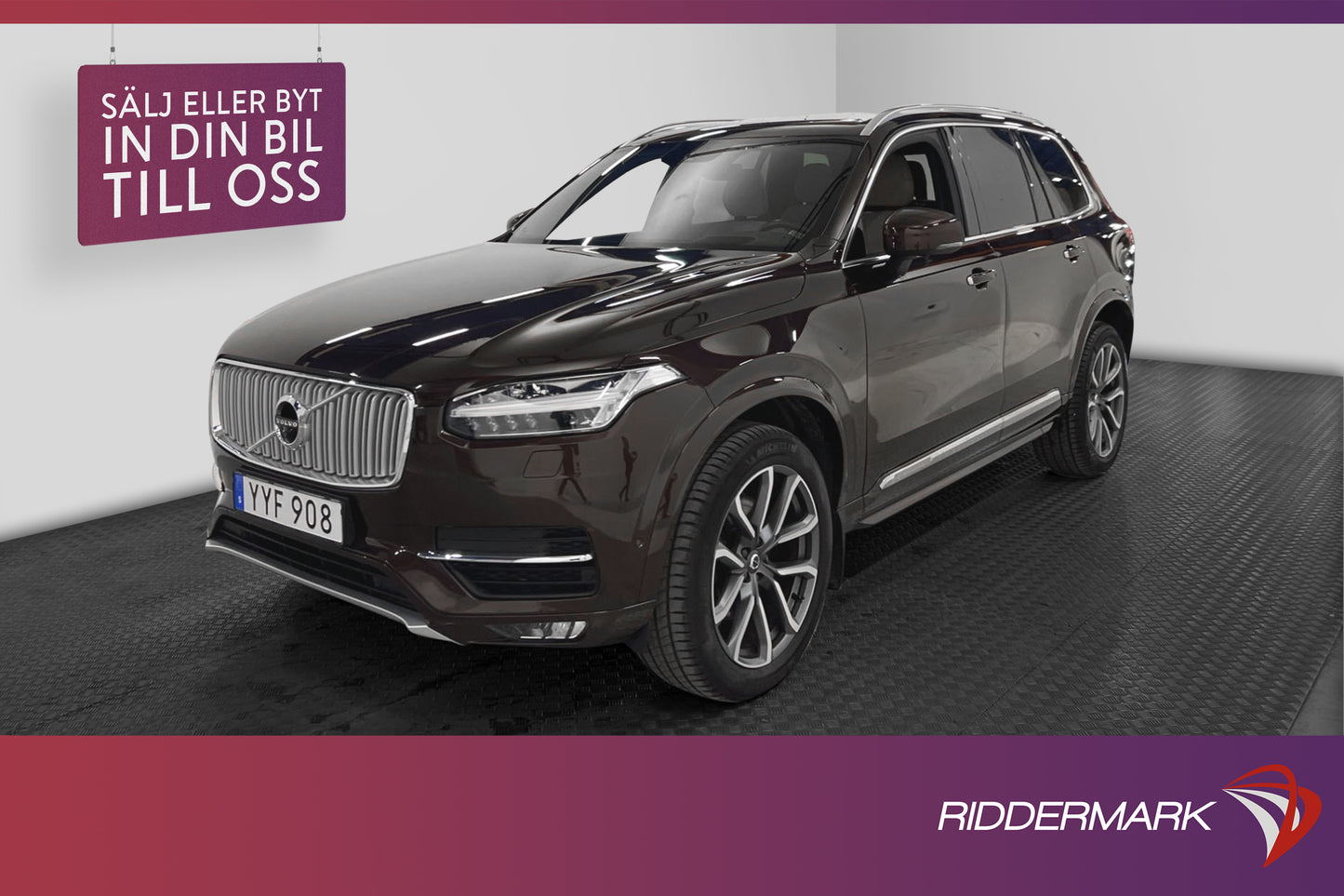 Volvo XC90 D4 AWD 190hk Inscription 7-sits Skinn Navi 360°