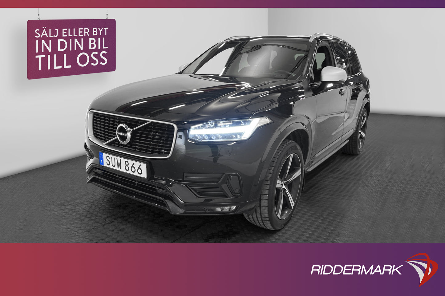 Volvo XC90 D5 235hk AWD R-Design Pano 7-Sits D-Värm VOC HUD