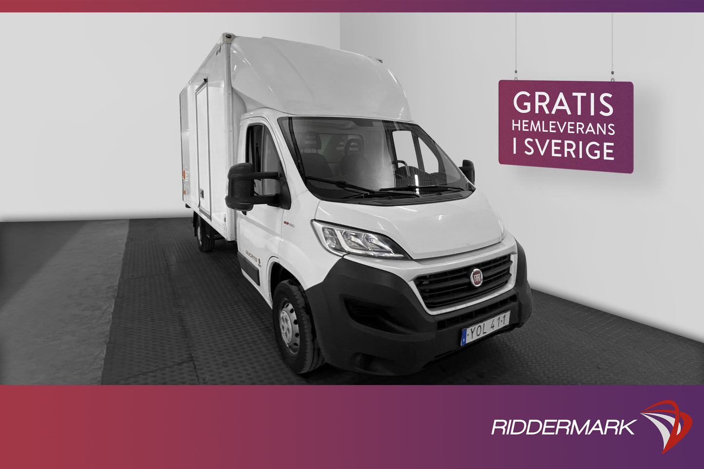 Fiat Ducato 2.3 Bakgavellyft Värmare Sidodörr 1-Ägare Moms