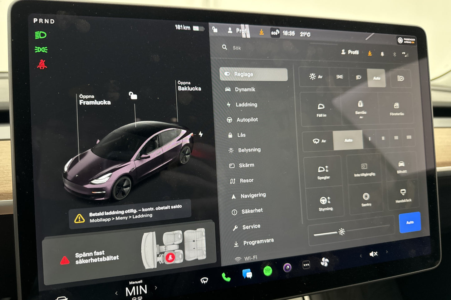 Tesla Model 3 Standard Range Plus 258hk AP Pano Svensksåld