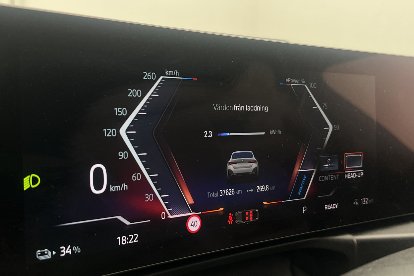 BMW i4 M50 544hk Fully Charged H/K Laser HUD 360° Drag