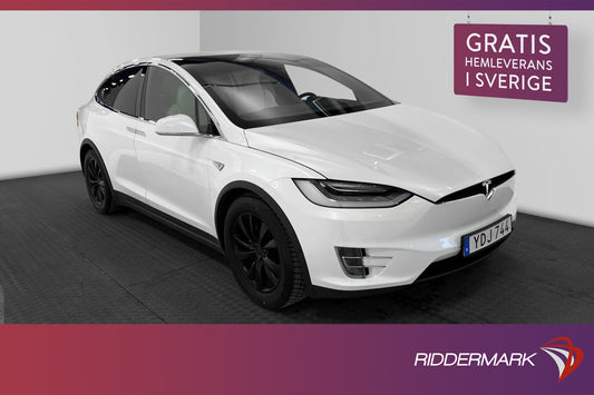 Tesla Model X P90D 7-sits Ludicrous Premium Dragkrok Sv.Såld