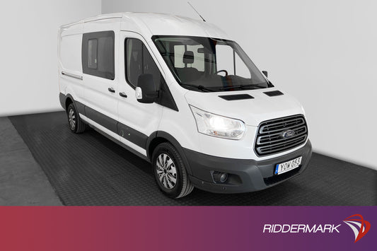 Ford Transit 350 Crew Van 5-Sits 170hk Värmare Drag MOMS