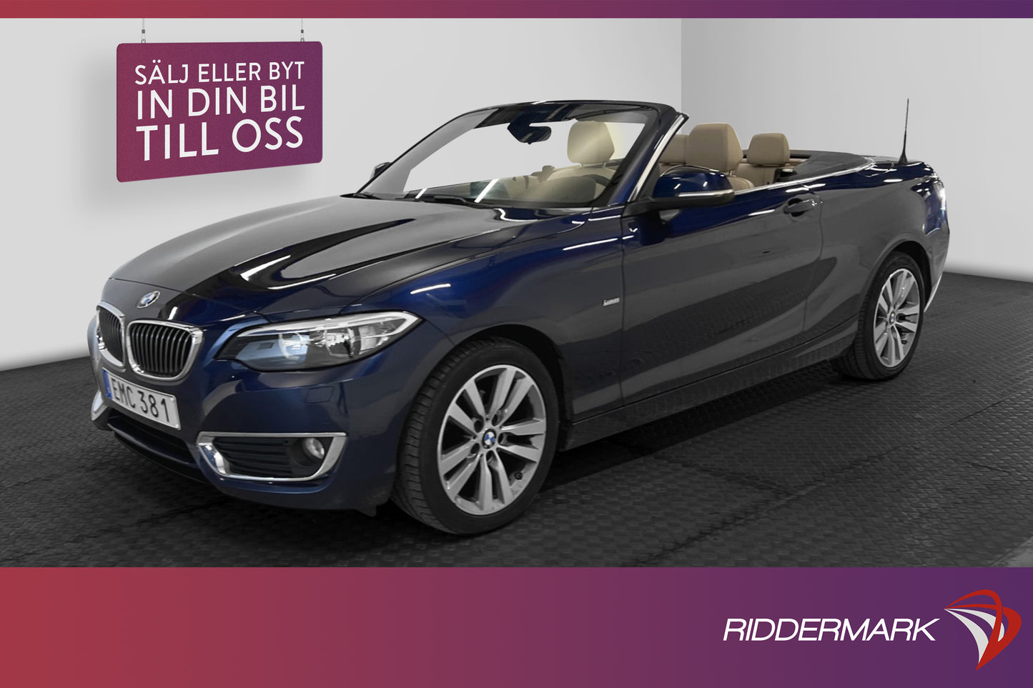 BMW 218i Cabriolet Luxury Line Skinn Keyless P-Sensorer