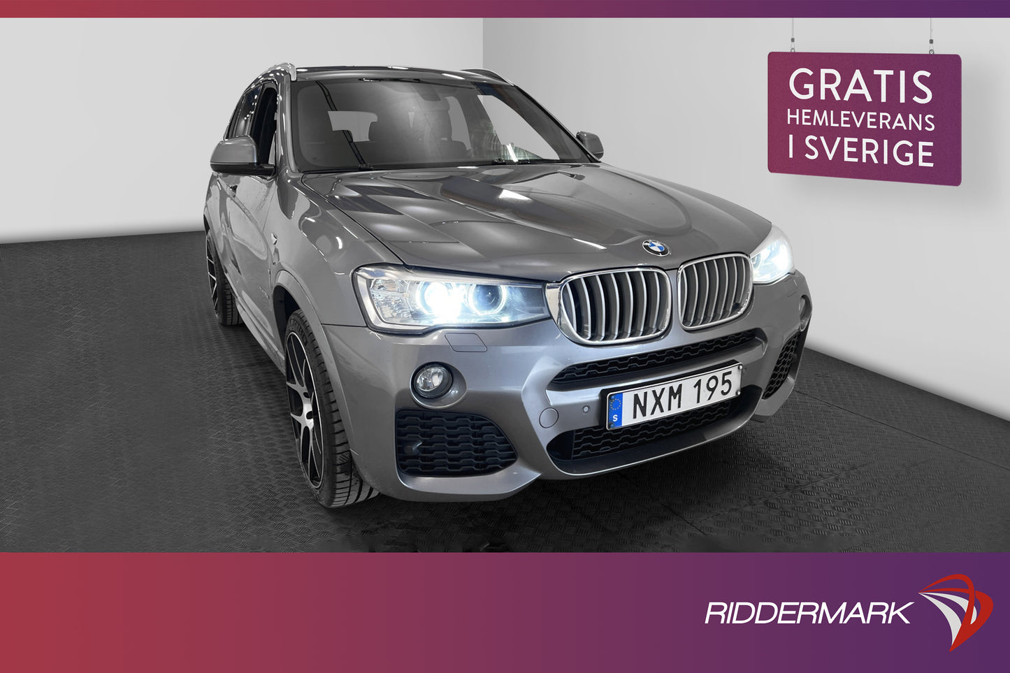 BMW X3 xDrive30d 258hk M-Sport HiFi B-Kamera Drag Halvskinn