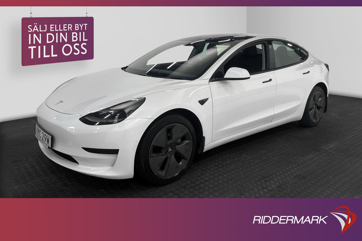 Tesla Model 3 Standard Range Plus 325hk Svensksåld Dragkrok