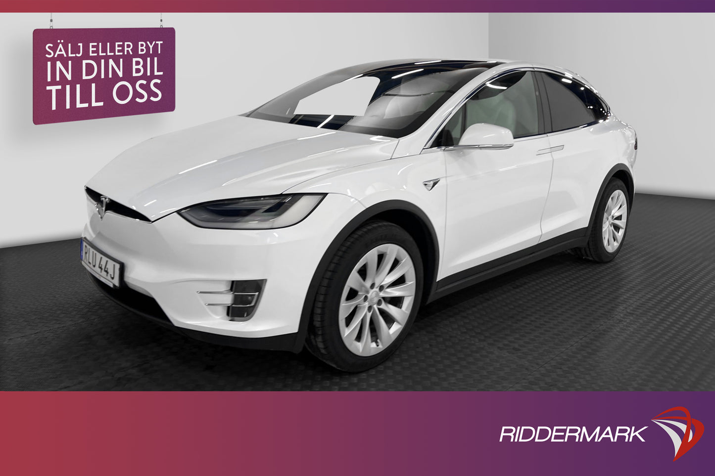 Tesla Model X Long Range 423hk 6-sits Sv.Såld Autopilot Drag